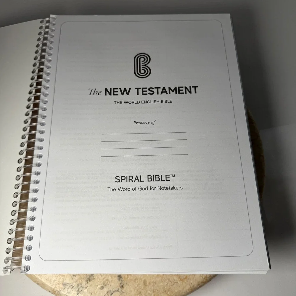 Spiral Bible New Testament WEB Floral Pink Yellow Daisy Note Taking Lay-Flat